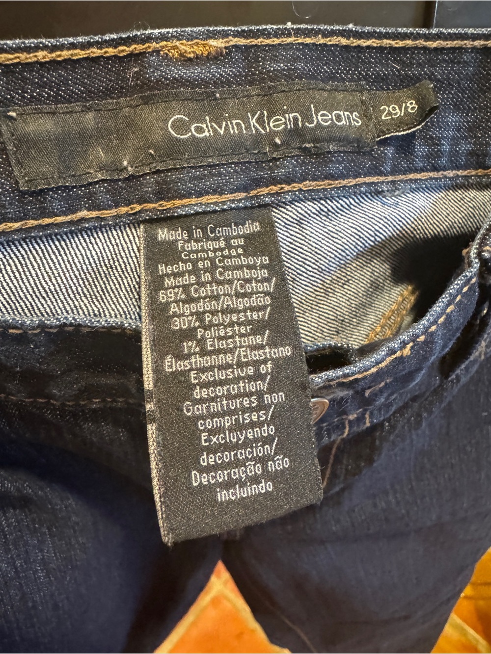 Calvin Klein Jeans Women's Dark Blue Flare Jeans - Picture 5 of 5